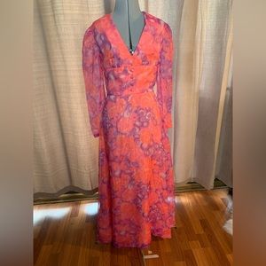 Vintage Pink Floral Dress